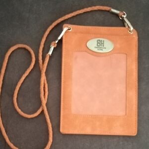 NWOT Sagebrook Orange Suede Crossbody Phone Bag